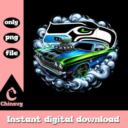 Seattle Seahawks nfl car design png, footballs png