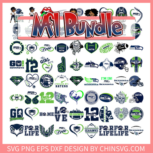 Seattle Seahawks nfl lofo bundle svg,  nfl playoffs svg
