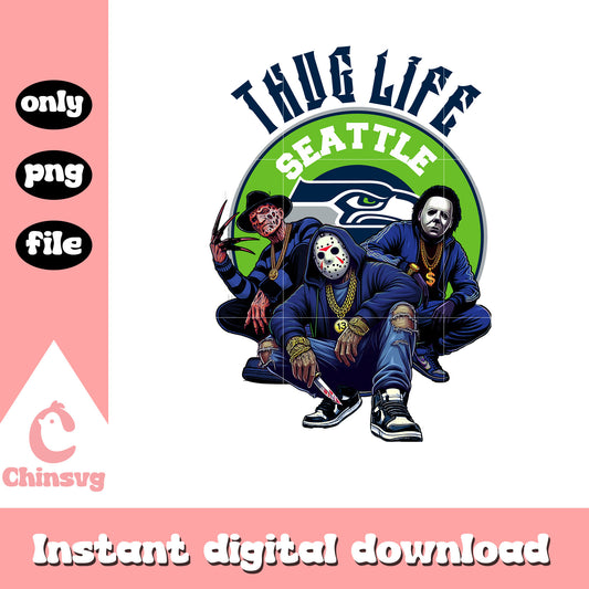 Seattle Seahawks thug life png, nfl football logos png