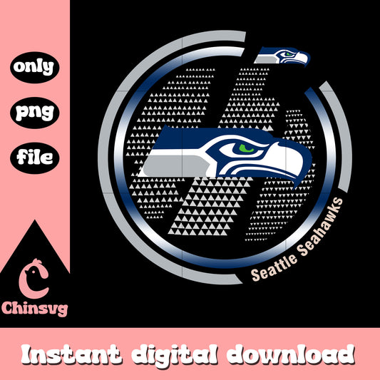 Seattle seahawks custom logo png, seahawks football​​​​​​ png