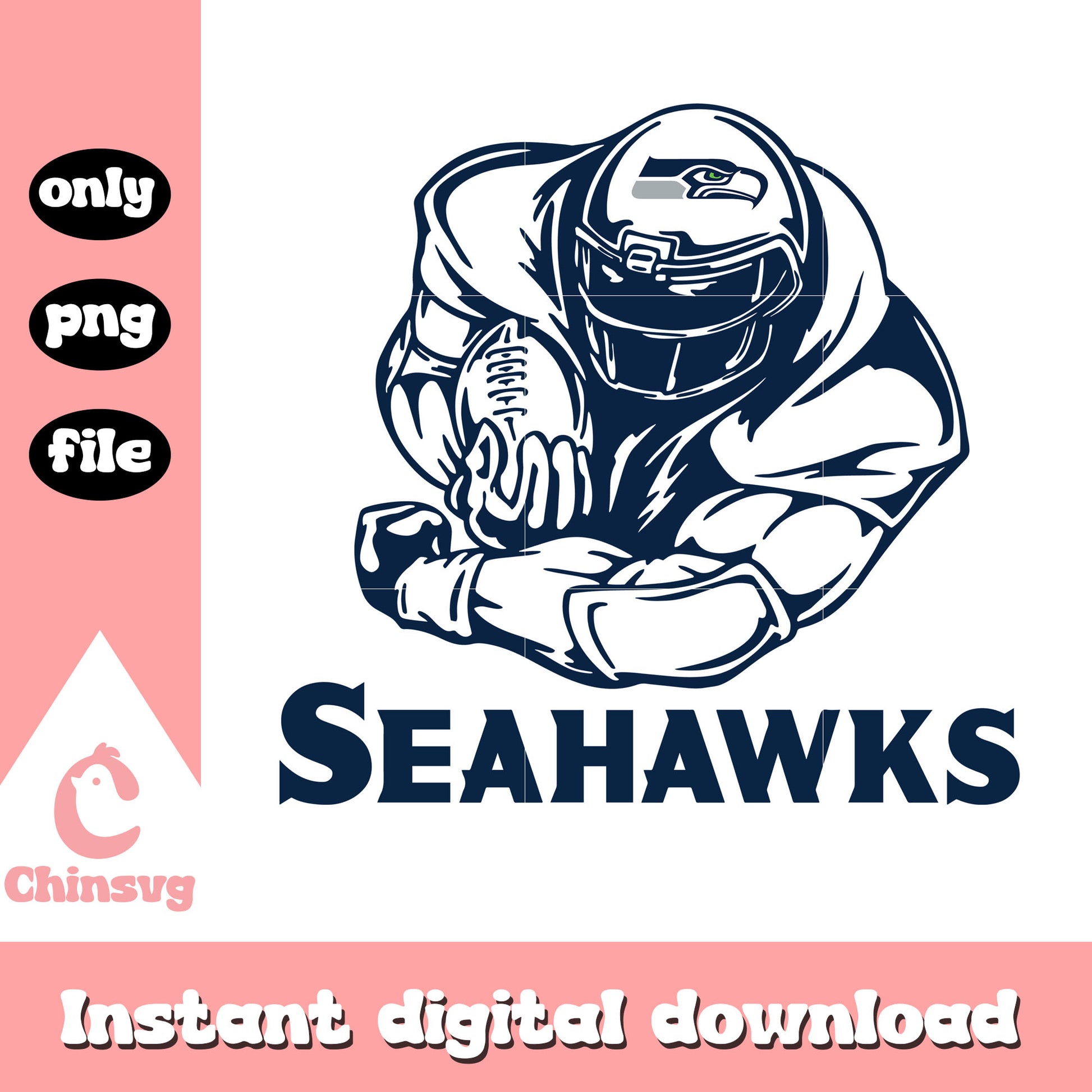 Seattle seahawks nfl football sticker svg, seattle seahawks team svg