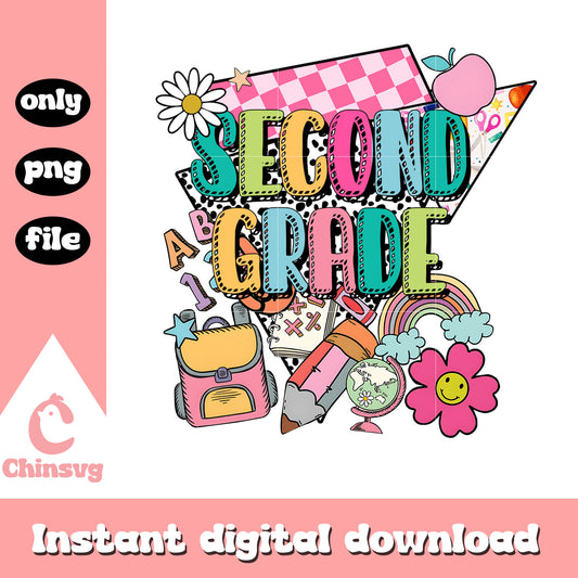 Second grade back to school clipart png, going back to school png