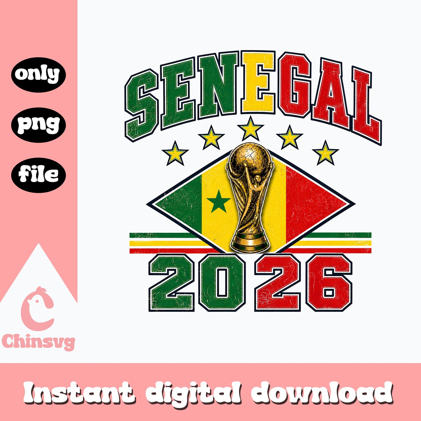 Senegal 2026 World Cup PNG, Soccer Football Trophy, Senegal Flag PNG