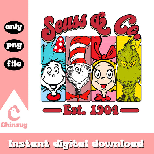 Seuss and co est 1904 png, dr seuss png, Seuss and co png