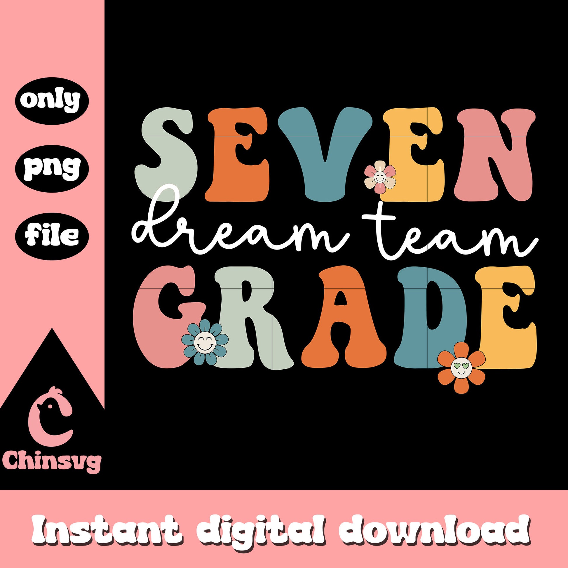 Seventh grade dream team design png, seventh grade png, school png