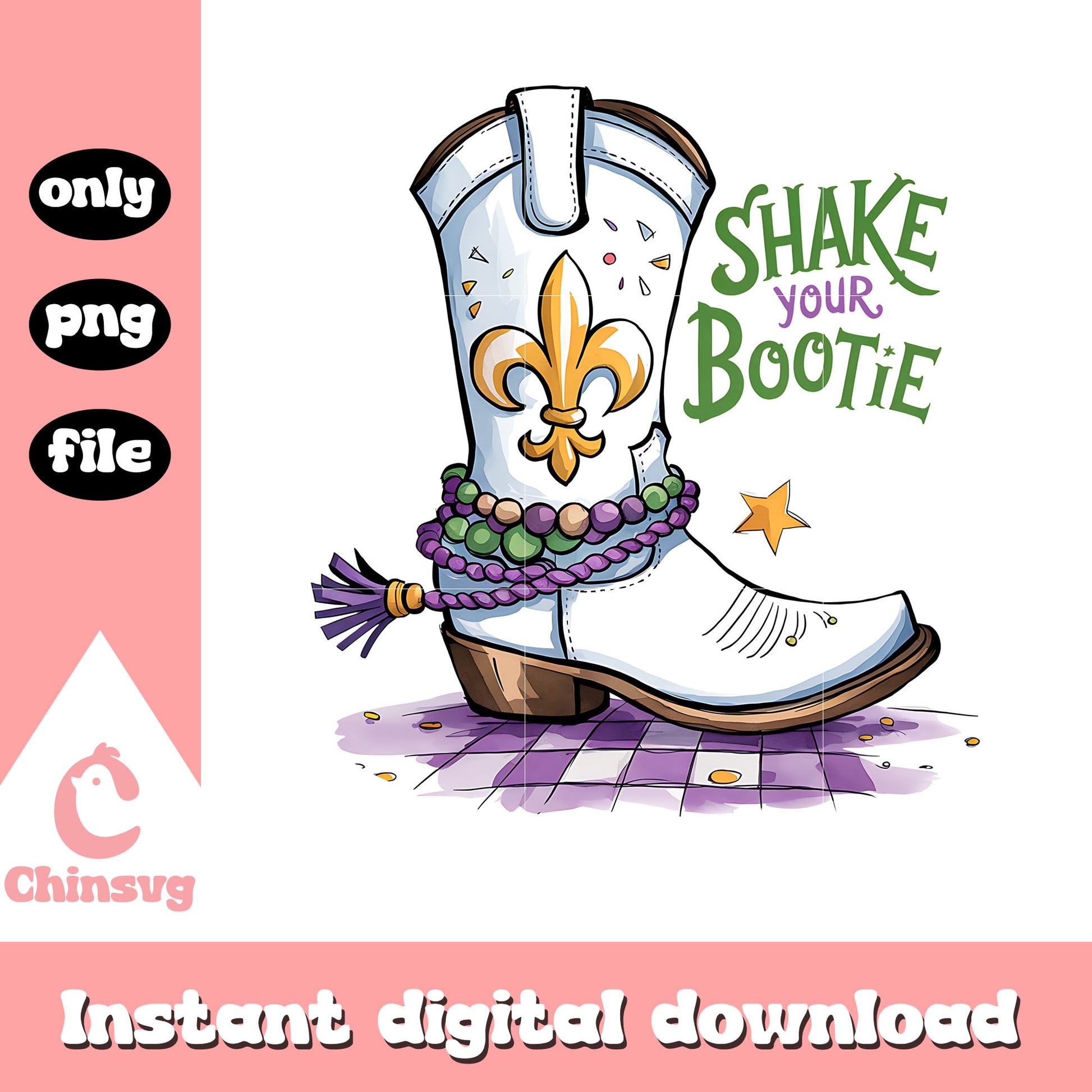 Shake your bootie mardi gras new orleans png, mardi gras png, new orleans png