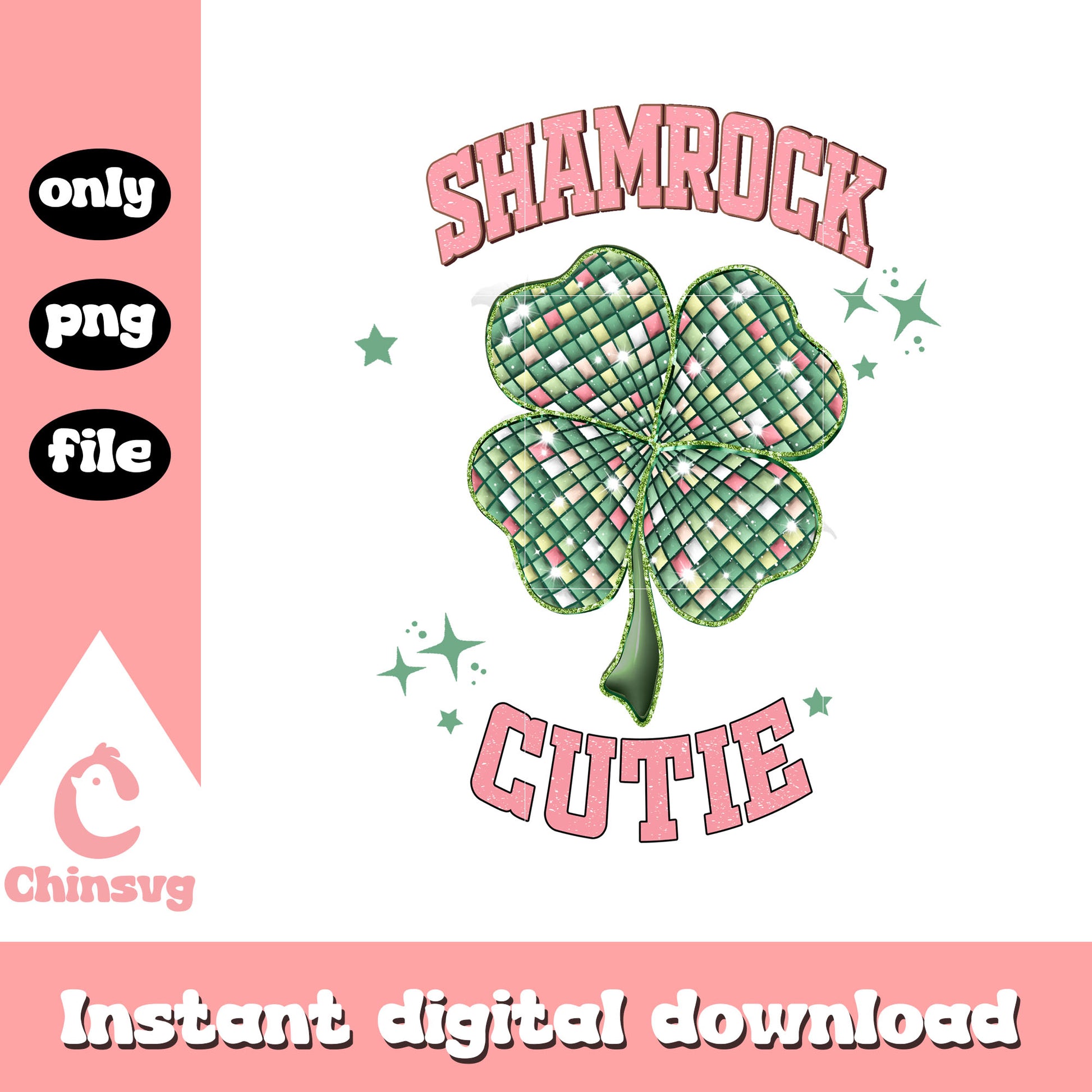 Shamrock cutie st patrick’s png, st. patrick's day decor png