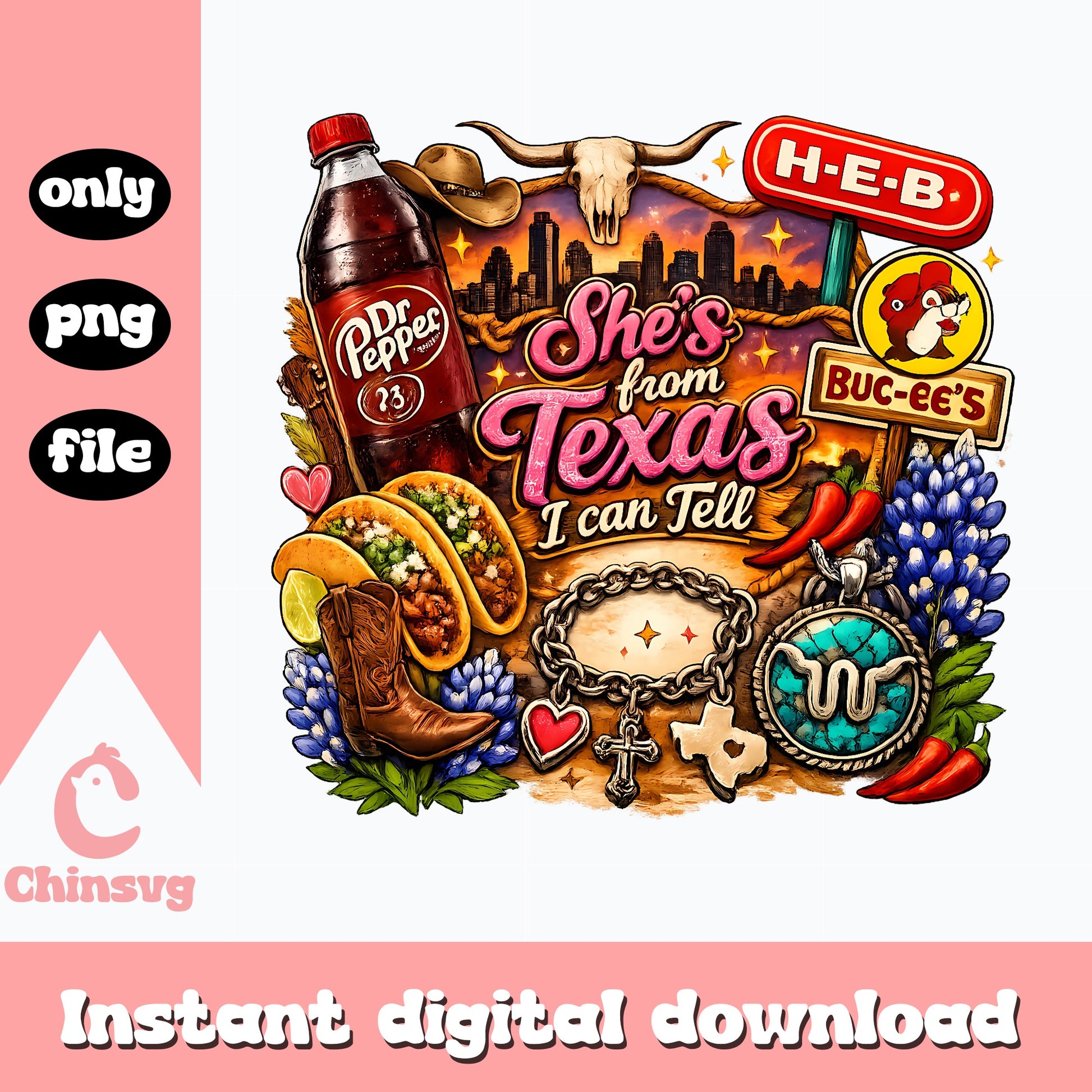 She's From Texas I Can Tell PNG, Texas Girl Clipart, Dr Pepper PNG