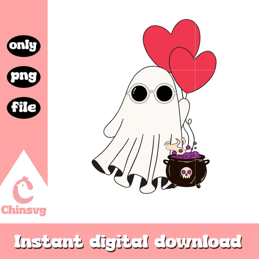 Sheet ghost and poison design png, cute ghost png