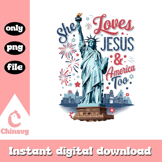 She loves jesus and america too liberty png, statue of liberty png