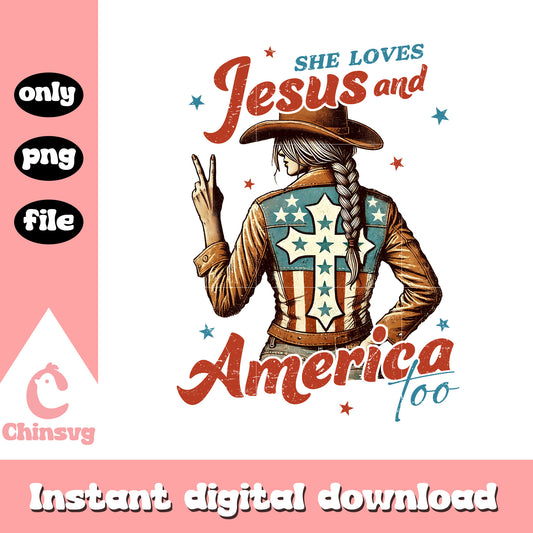 She loves jesus quote design png, freedom day png, america png