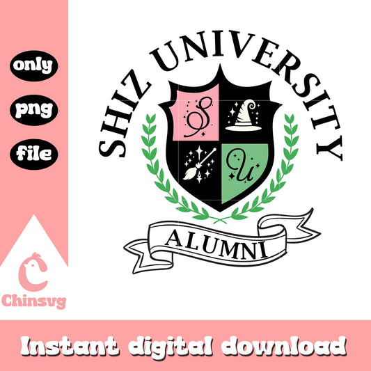 Shiz university alumni logo design png, wicked logo png