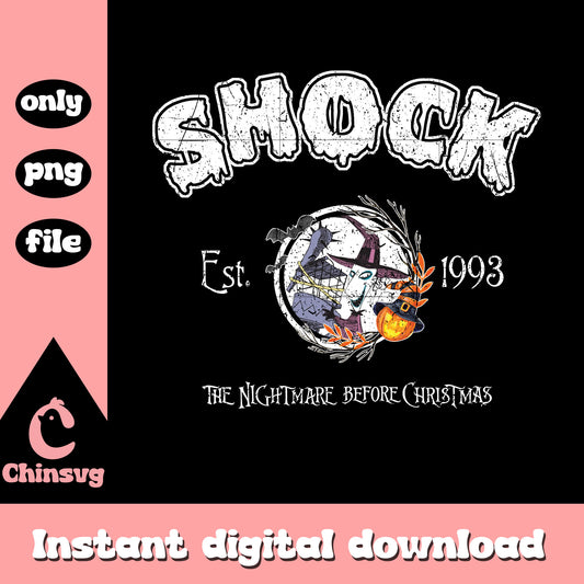 Shock est 1993 nightmare movie png, shock night before christmas png