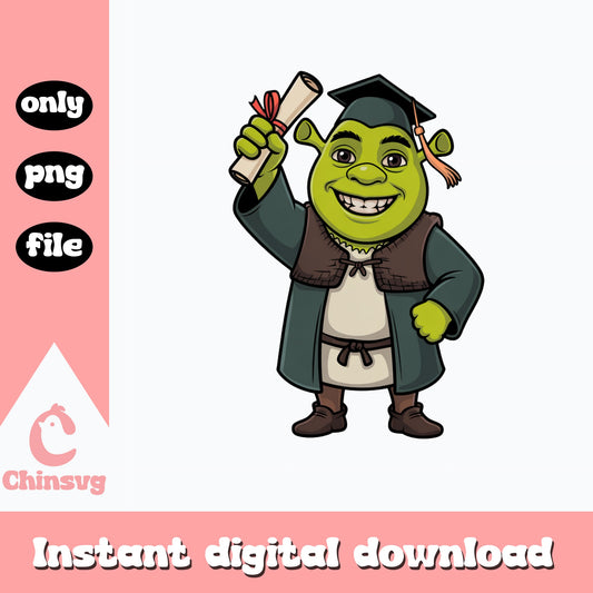 Shrek Graduation PNG, Funny Graduation Clipart, Graduate PNG