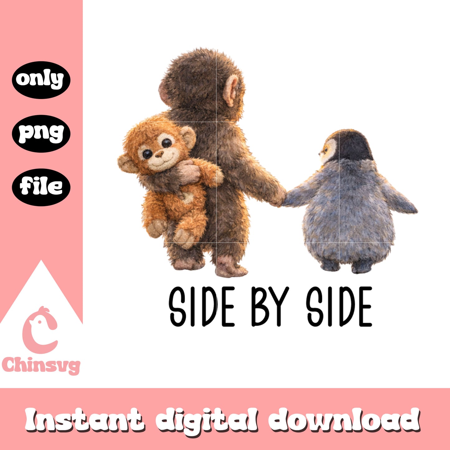 Side by side punch monkey png, punch monkeys​ png, baby monkey png