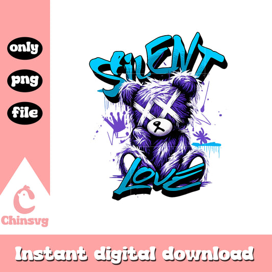 Silent love 8 aqua matching tee color match png, silent love png