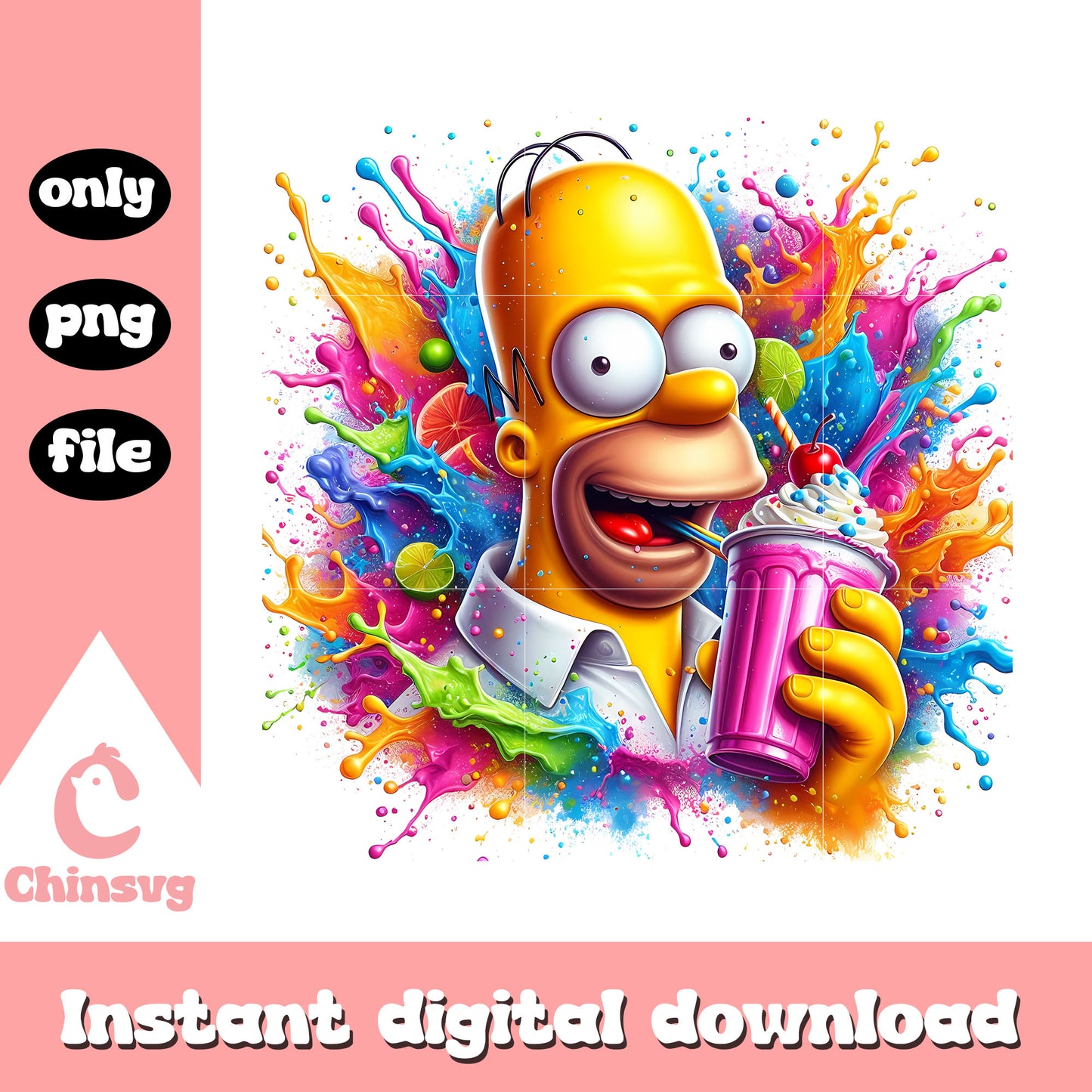 Simpson homme drink coffee design png, simpsons characters png