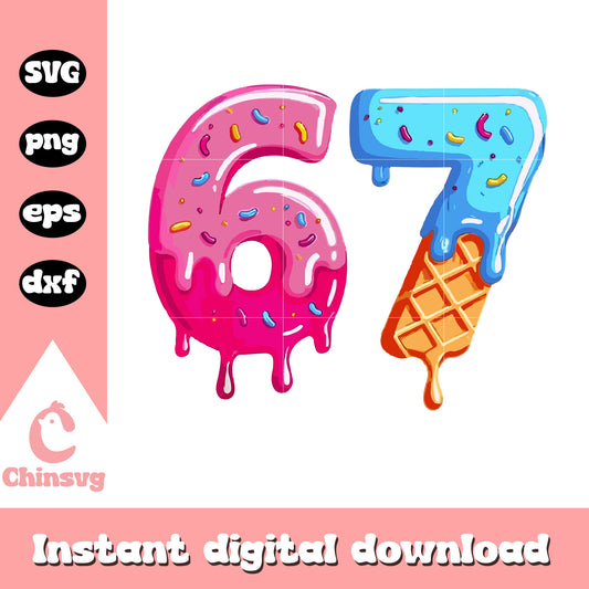 Six senven birthday meme svg, six seven meme​ svg, birthday svg