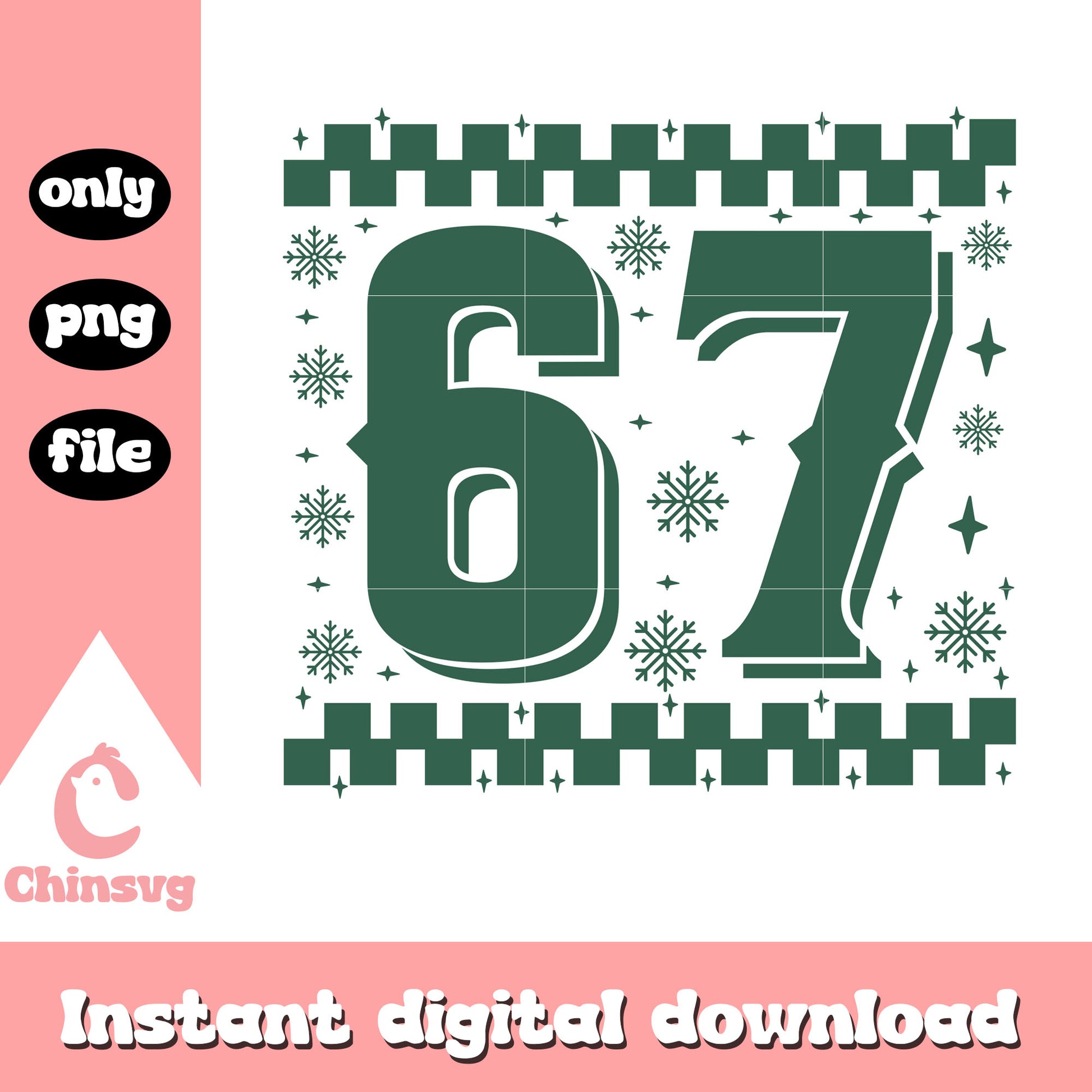 Six seven christmas background design png, six seven meme png