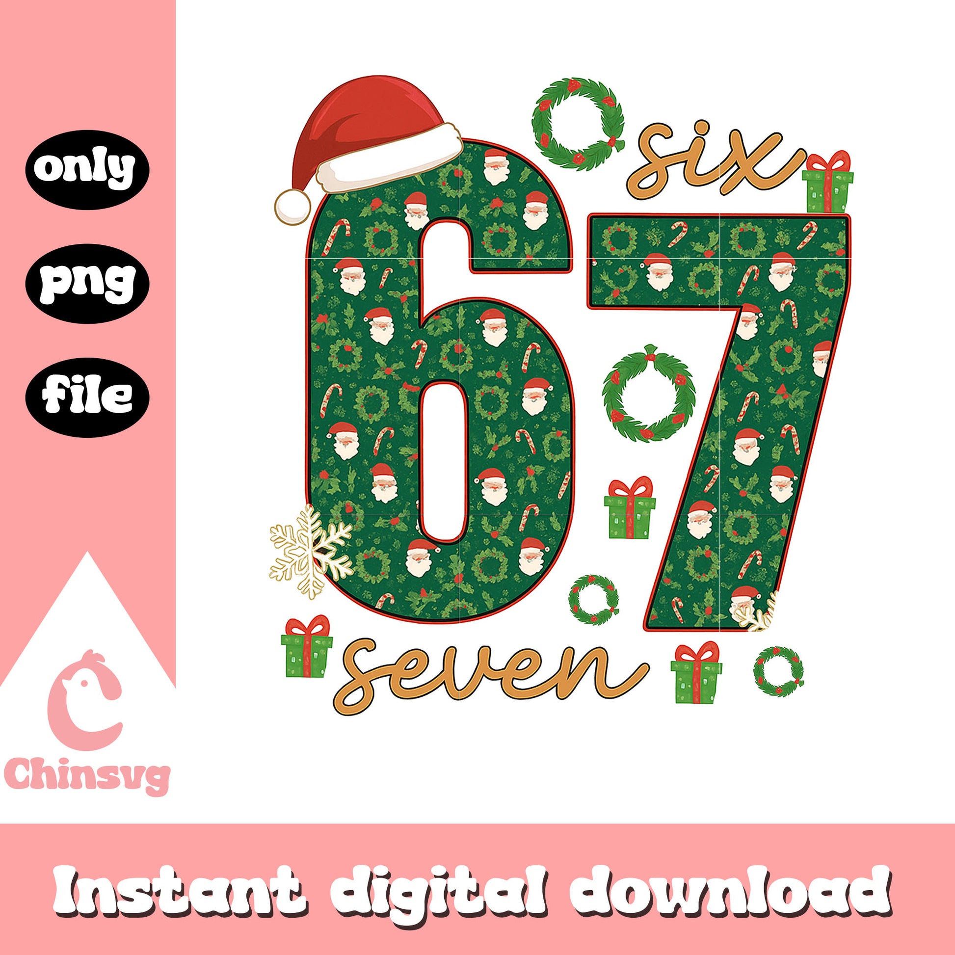 Six seven meme christmas holiday png, christmas funny memes png