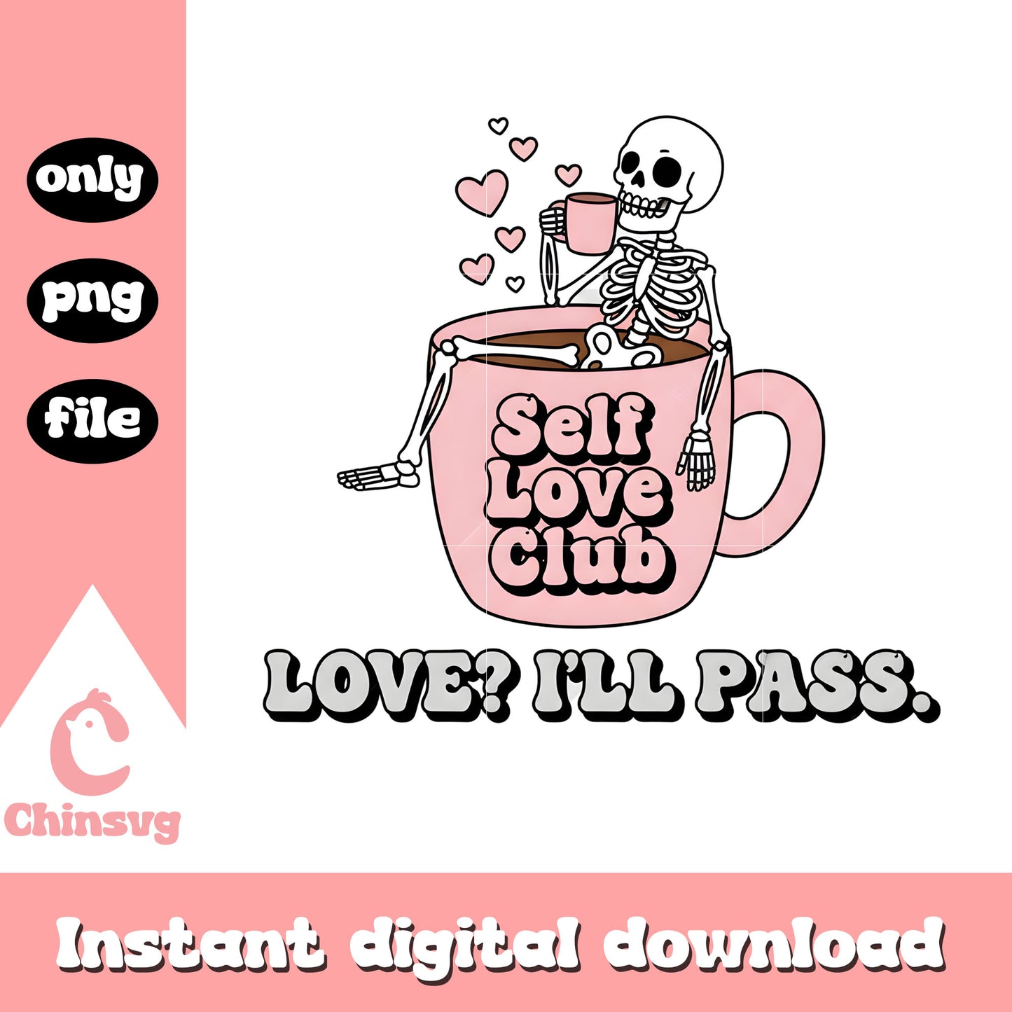 Skeleton coffee chill valentine png, valentines skeleton​​​ png