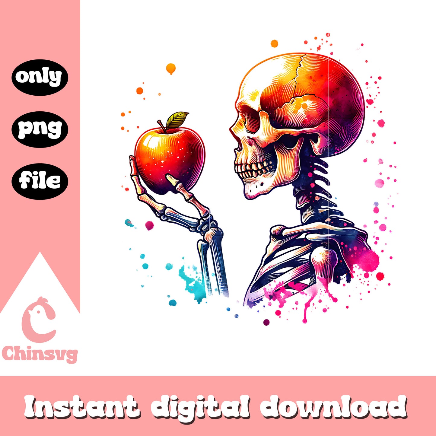 Skeleton colorful design png, skeleton costume png