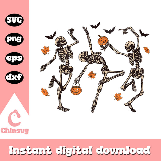 Skeleton dancing halloween svg, skeleton halloween​ svg