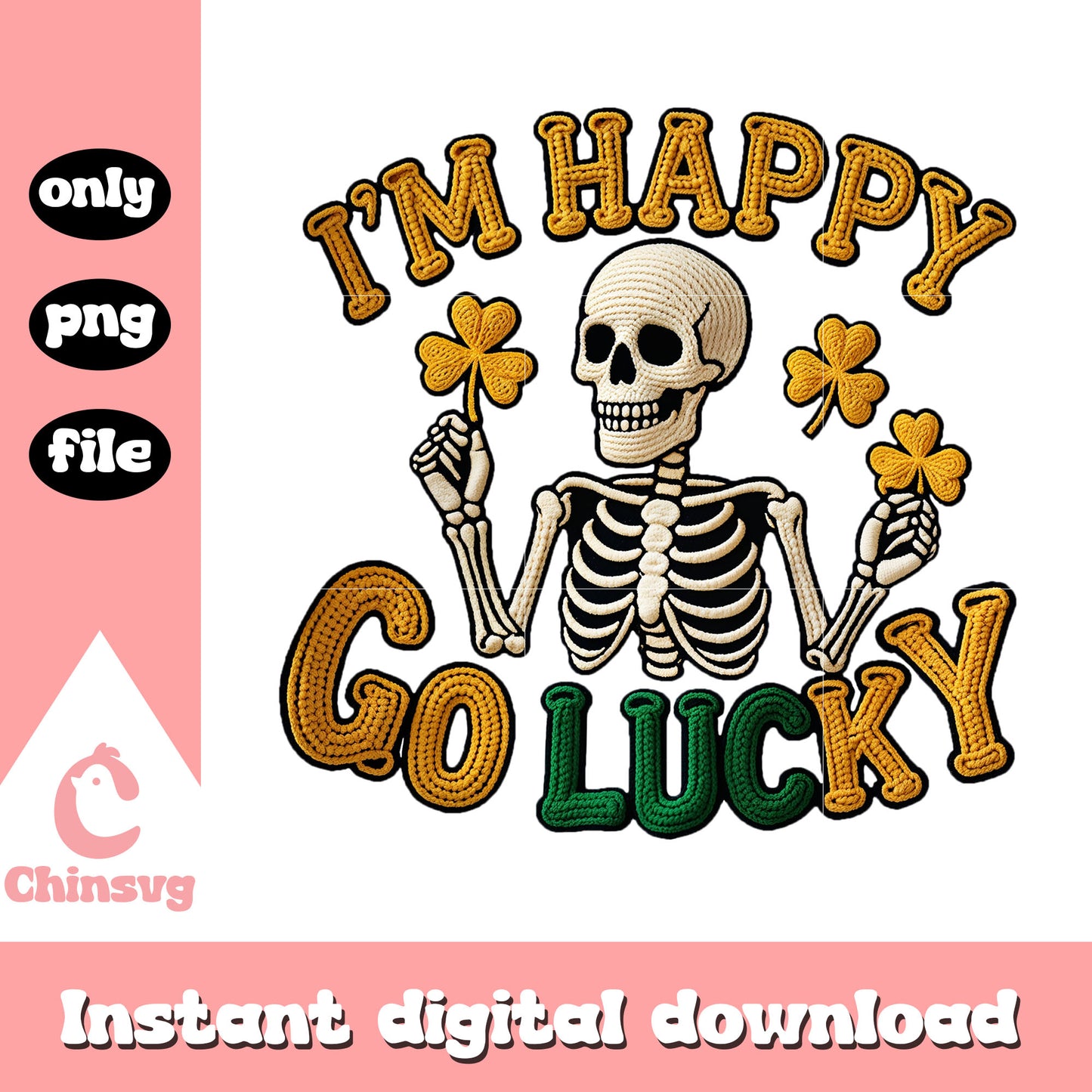 Skeleton decor st patrick’s png, st patrick's day skeleton​ png