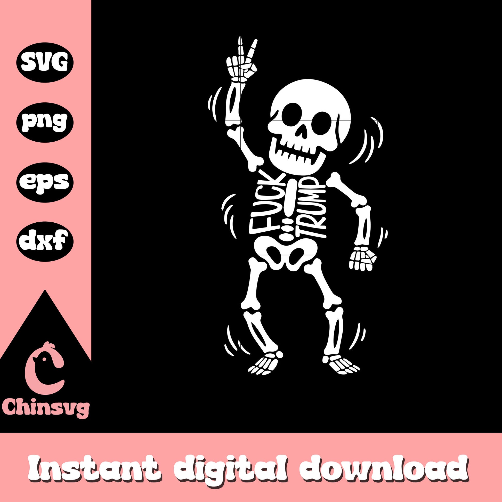 Skeleton fuck halloween funny svg, halloween skeleton​ svg