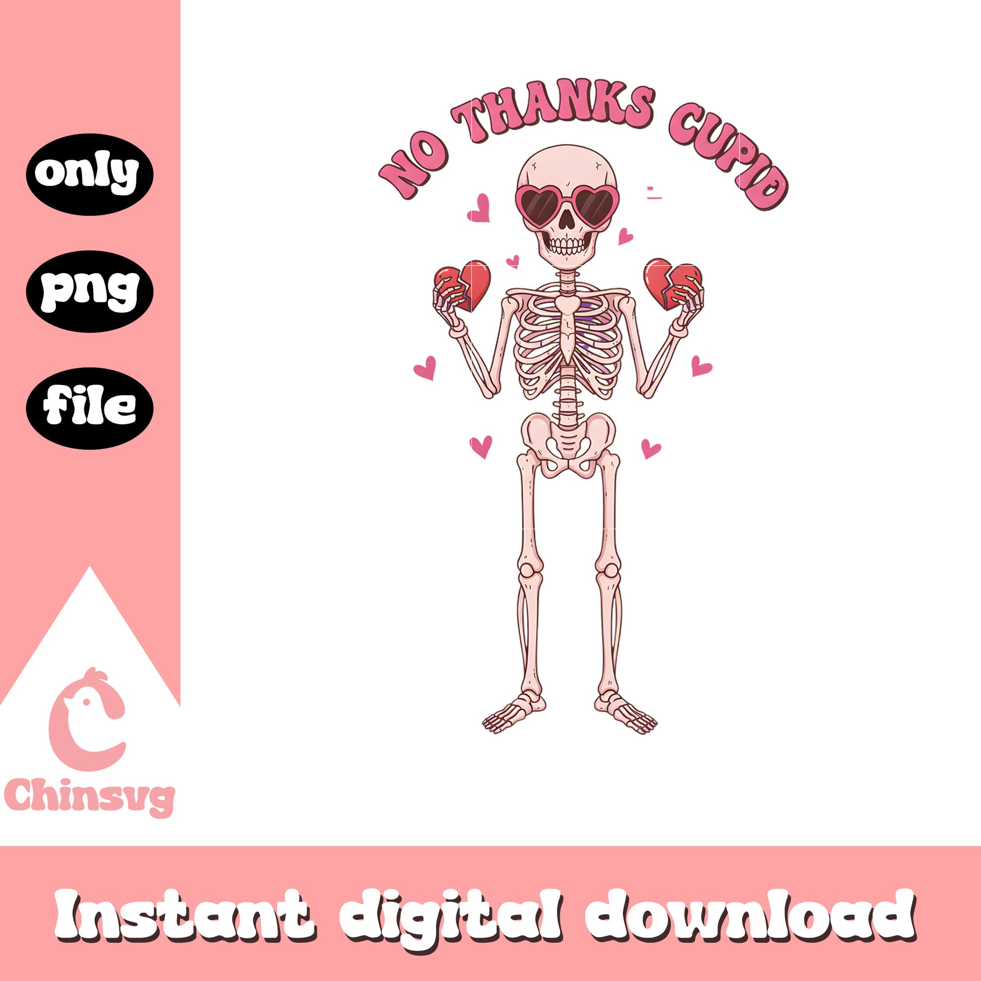 Skeleton glasses pink valentine png, valentines skeleton​​​ png