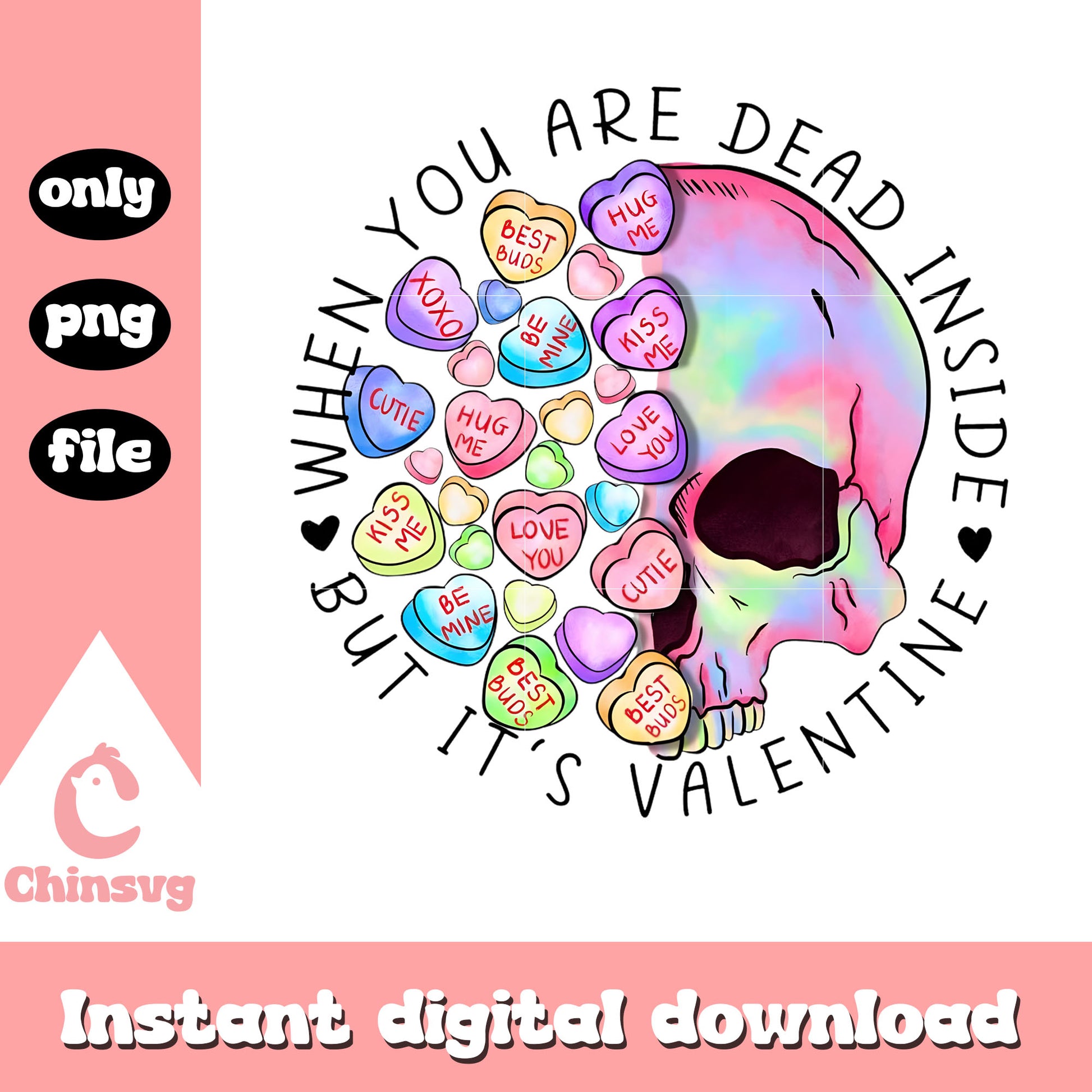 Skeleton magic hearts valentine png, valentines day skeleton​ png