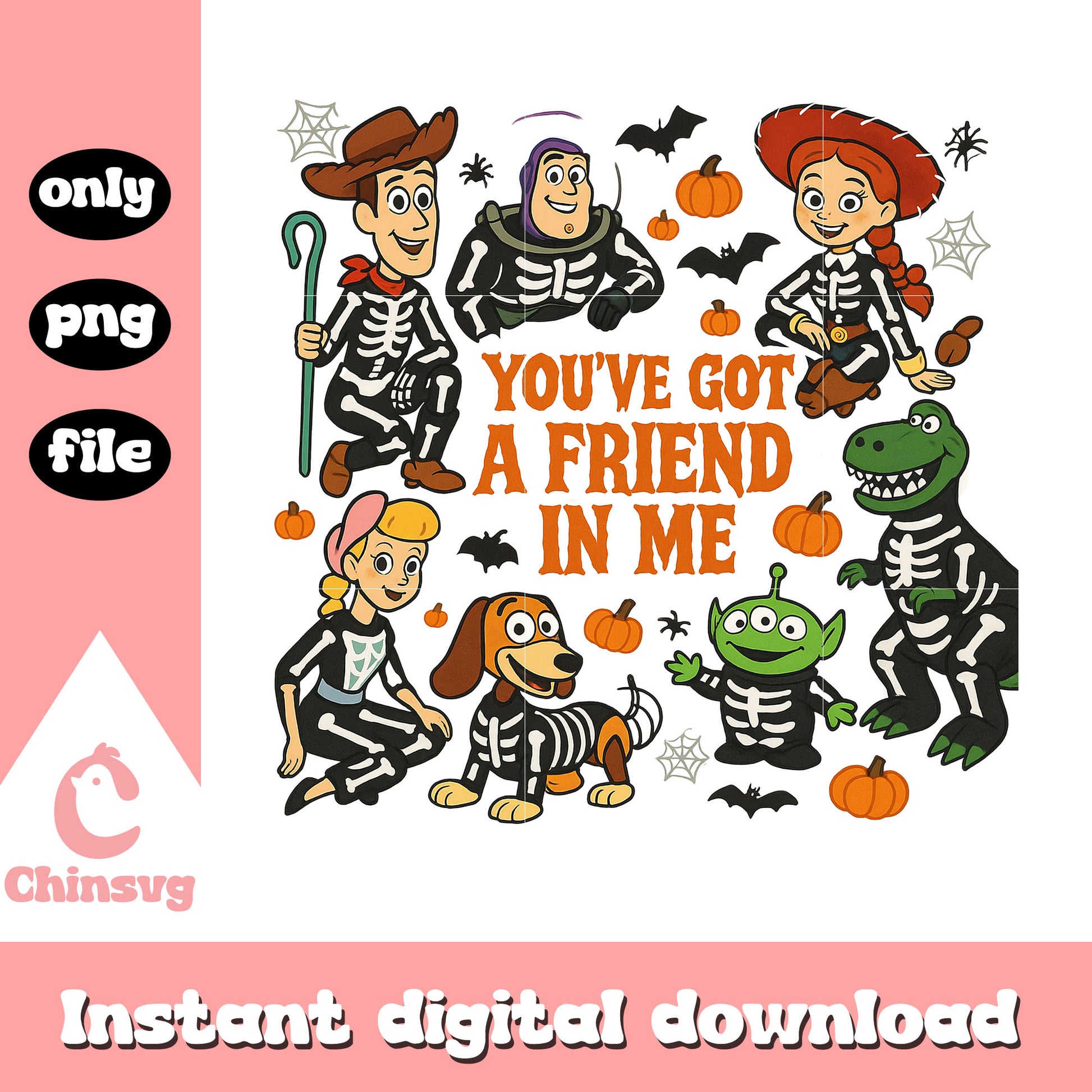Skeleton toy story you've got a friend in me png, toy story art png