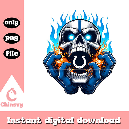Skullcap blue fire colts png, indianapolis colts team​​ png 