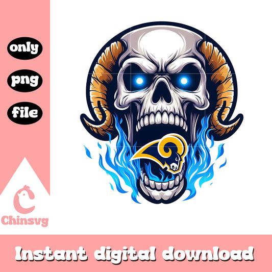Skullcap blue logo rams png, los angeles rams nfl png