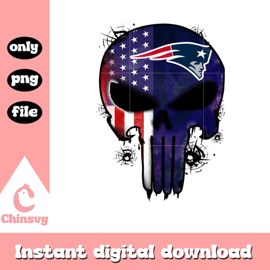 Skull england patriots desig png, new england patriots logo​ png