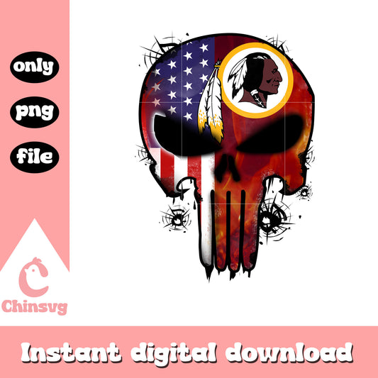 Skull football washington redskins png, football skull cap png