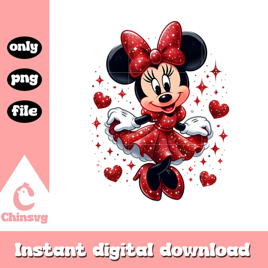 Slay minnie red valentine png, disney valentine's day​​​​ png