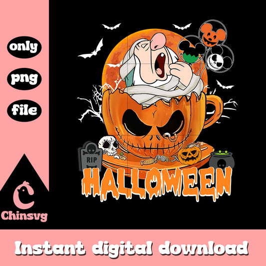 Sleepy disney in horror cup design png, sleepy snow white png