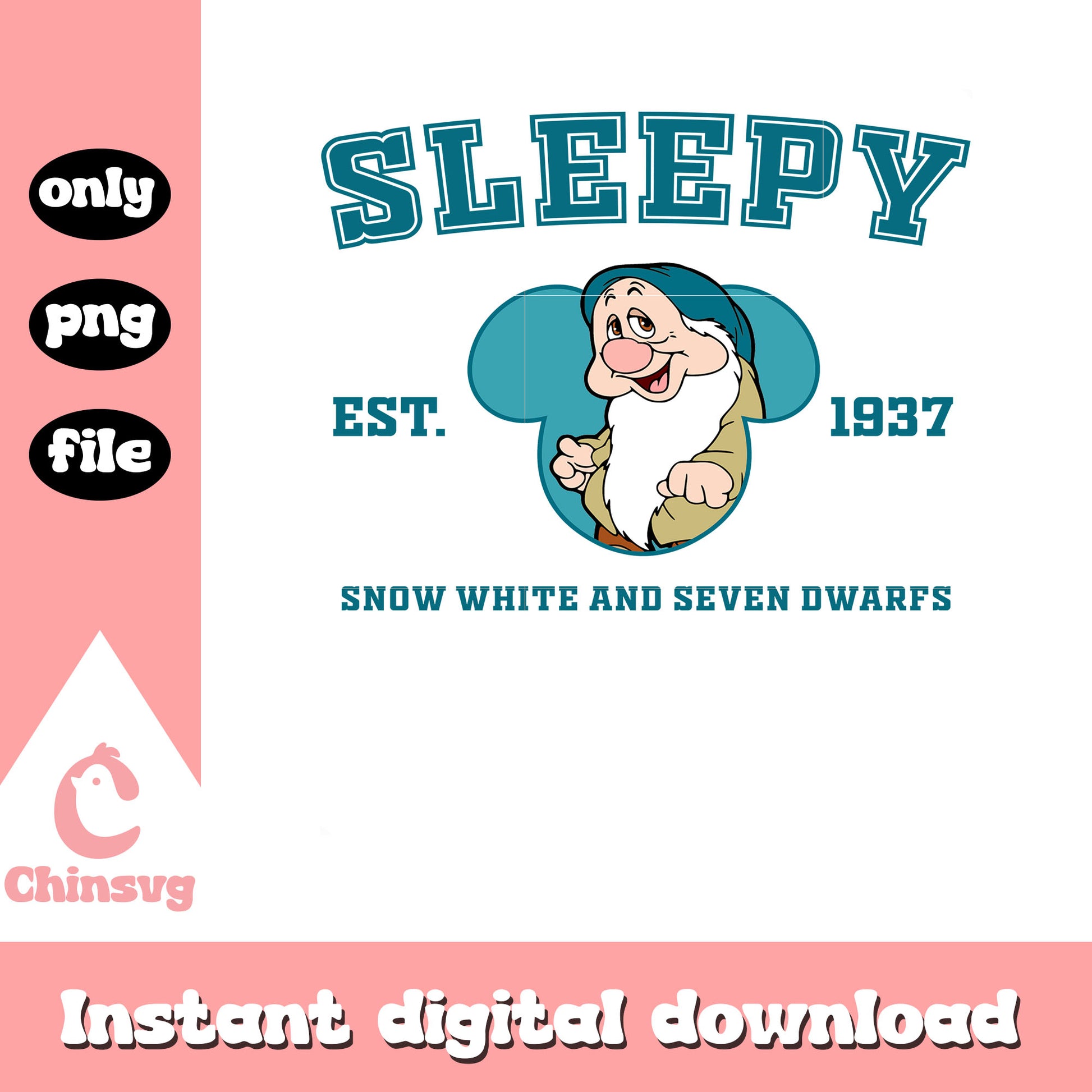 Sleepy est 1937 snow white png, snow white and seven dwarfs png