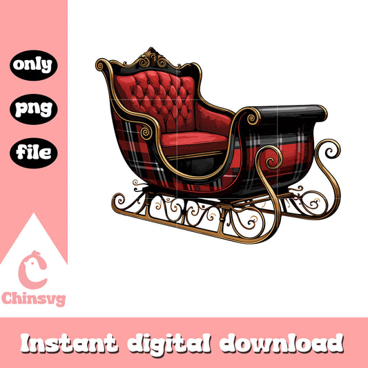 Sleigh christmas design png, santa sleigh​ png, sleigh​ png