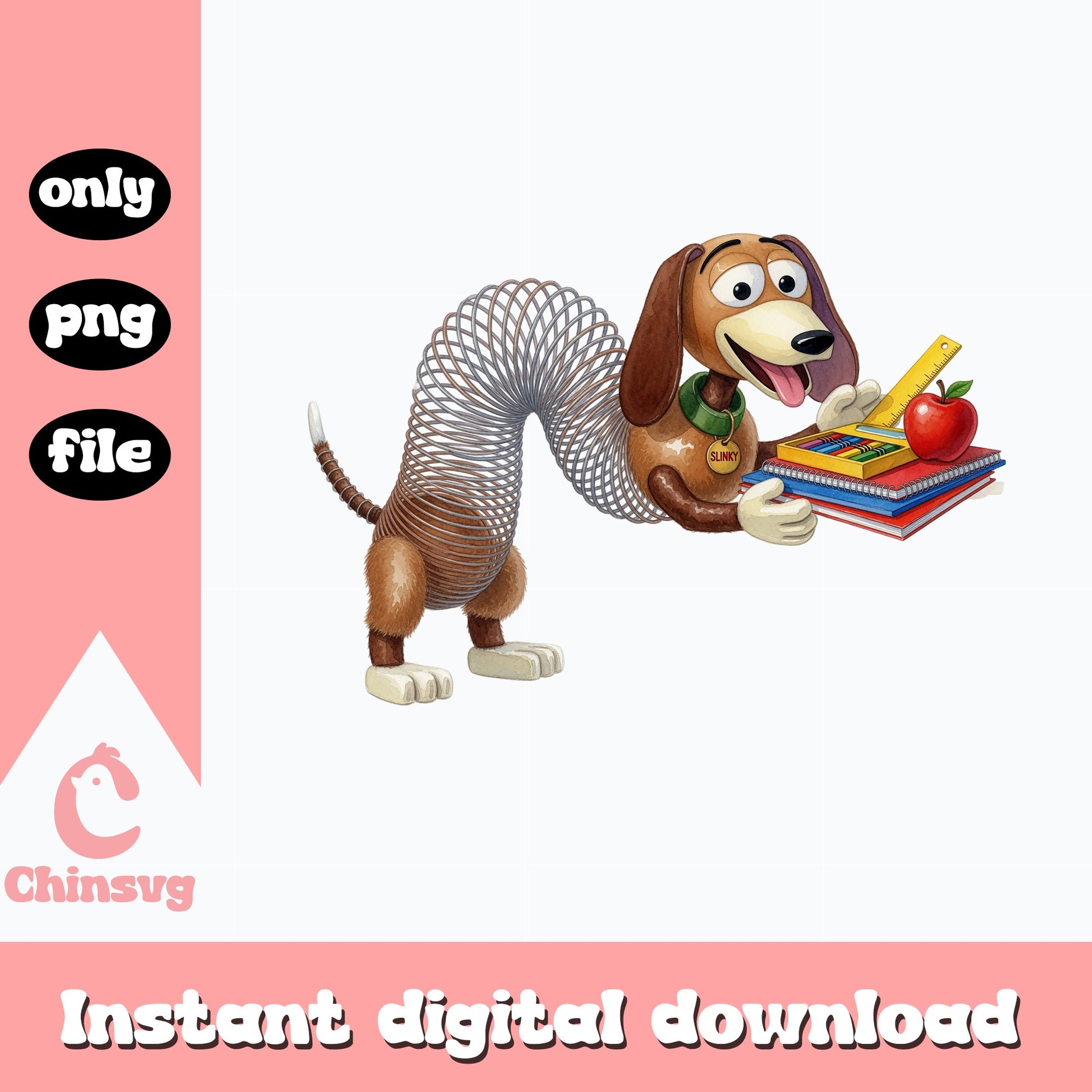 Slinky Dog Back To School PNG, Toy Story PNG, Disney PNG