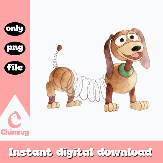 Slinky Dog Toy Story PNG, Disney Pixar Clipart, Watercolor PNG