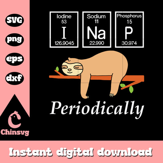 Sloth periodic table of elements svg, Sloth svg, elements periodic svg