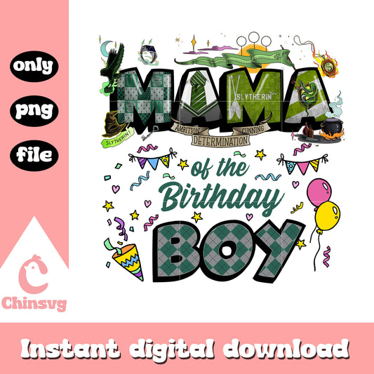 Slytherin mama birthday boy png, harry potter png, mama png
