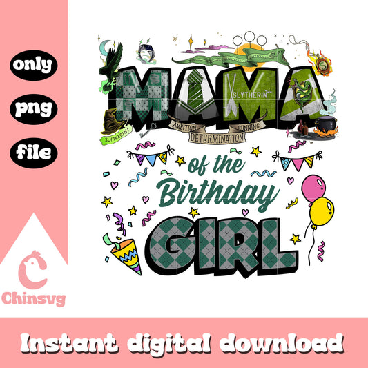 Slytherin mama birthday girl png, harry potter png, mama png