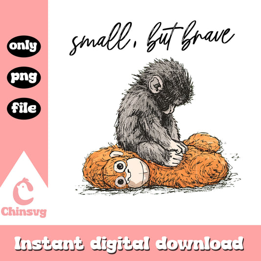 Small but brave monkey design png, monkey punch​ png, monkey punch art​ png