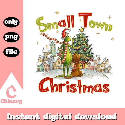 Small town christmas grinch and max png, grinch movie png