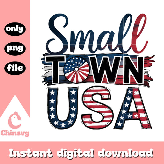 Small town usa 4th of july design png, happy 4th of july png