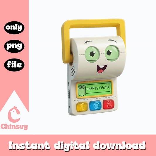 Smarty Pants Toilet Paper Character PNG, Funny Kids PNG, Cute Cartoon PNG