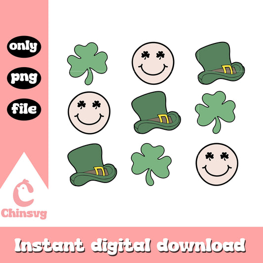 Smile clover st patrick’s png, happy st patricks day​ png